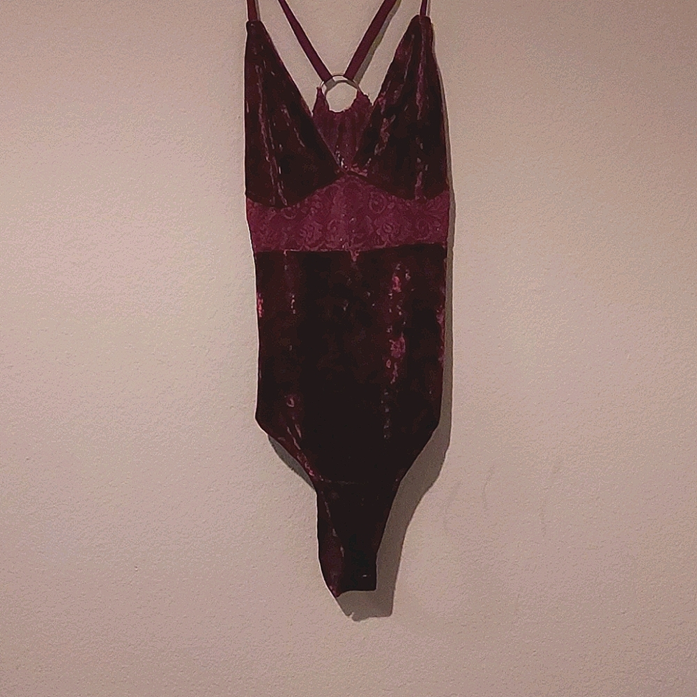 Charlotte Russe Maroon Bodysuit